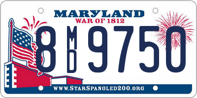 MD license plate 8MD9750