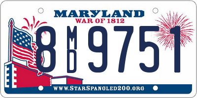 MD license plate 8MD9751