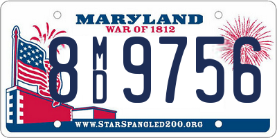 MD license plate 8MD9756