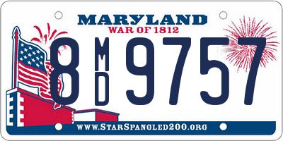 MD license plate 8MD9757