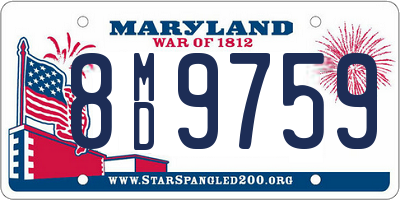 MD license plate 8MD9759