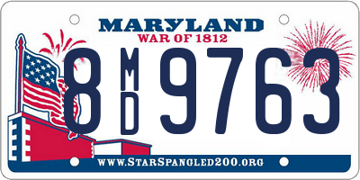 MD license plate 8MD9763