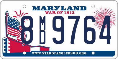 MD license plate 8MD9764