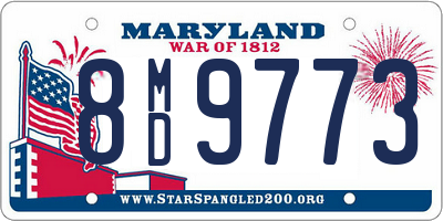MD license plate 8MD9773