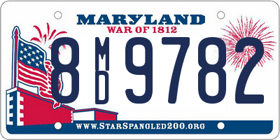MD license plate 8MD9782