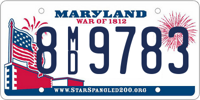 MD license plate 8MD9783