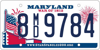 MD license plate 8MD9784