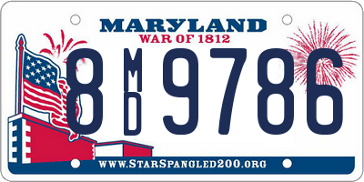 MD license plate 8MD9786