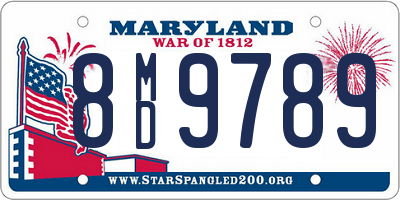 MD license plate 8MD9789