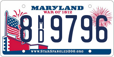 MD license plate 8MD9796