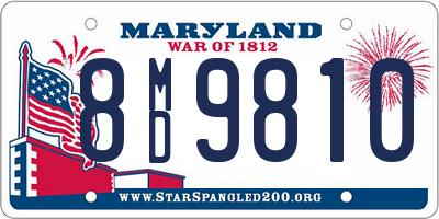 MD license plate 8MD9810