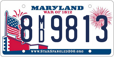 MD license plate 8MD9813
