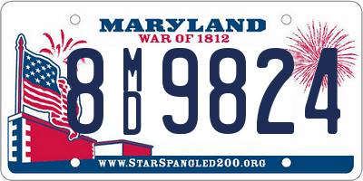 MD license plate 8MD9824
