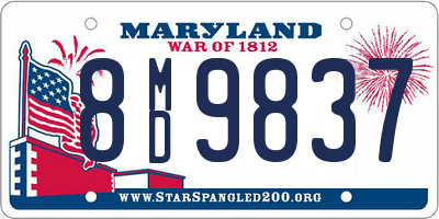 MD license plate 8MD9837