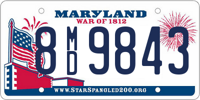 MD license plate 8MD9843