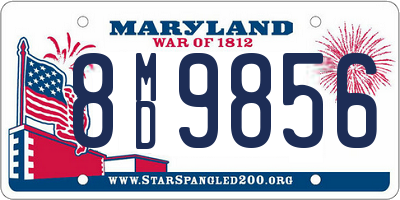 MD license plate 8MD9856