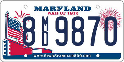 MD license plate 8MD9870