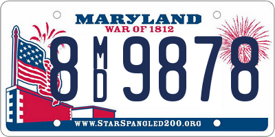 MD license plate 8MD9878