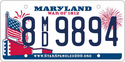 MD license plate 8MD9894