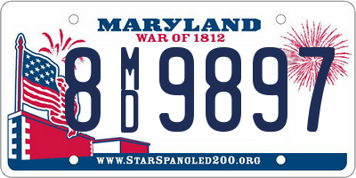 MD license plate 8MD9897