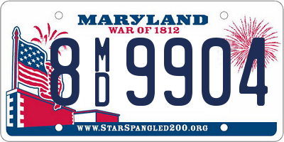 MD license plate 8MD9904