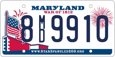 MD license plate 8MD9910