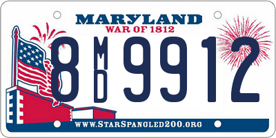 MD license plate 8MD9912