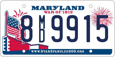 MD license plate 8MD9915