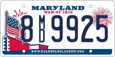 MD license plate 8MD9925