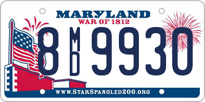 MD license plate 8MD9930