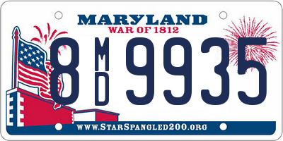 MD license plate 8MD9935
