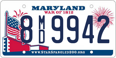 MD license plate 8MD9942