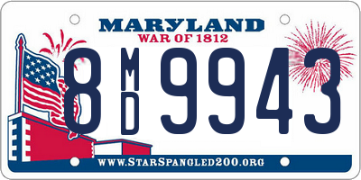 MD license plate 8MD9943