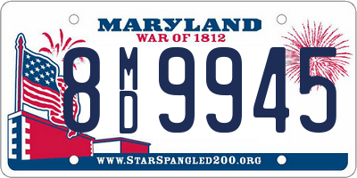MD license plate 8MD9945
