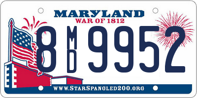 MD license plate 8MD9952