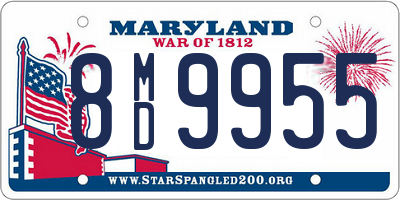 MD license plate 8MD9955