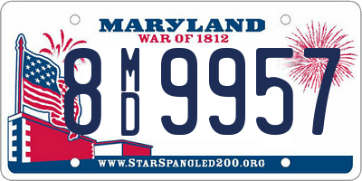 MD license plate 8MD9957