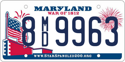 MD license plate 8MD9963