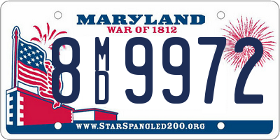 MD license plate 8MD9972