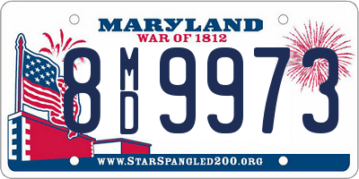 MD license plate 8MD9973