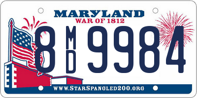 MD license plate 8MD9984
