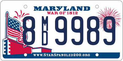 MD license plate 8MD9989