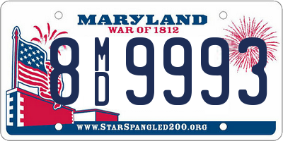 MD license plate 8MD9993