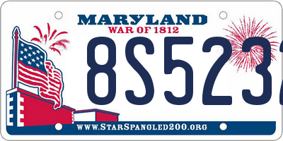 MD license plate 8S5232