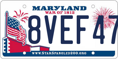 MD license plate 8VEF471