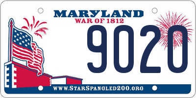 MD license plate 9020