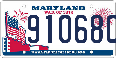 MD license plate 91068CF