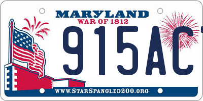 MD license plate 915ACT