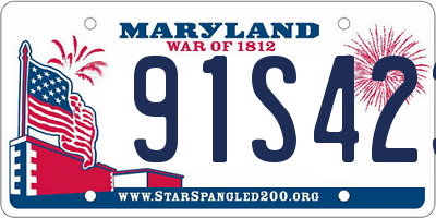 MD license plate 91S423