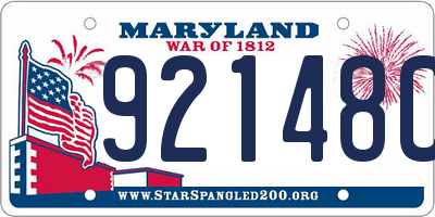 MD license plate 92148CF